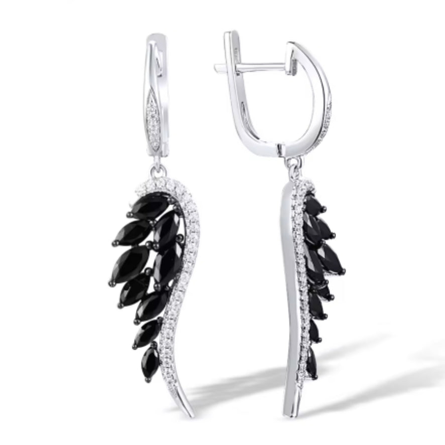 Black Beauty Collection - Angel Wing Earrings