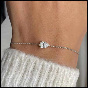 Pear Cut Chain Bracelet