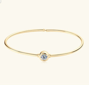 Classic Flawless Moissanite Bangle