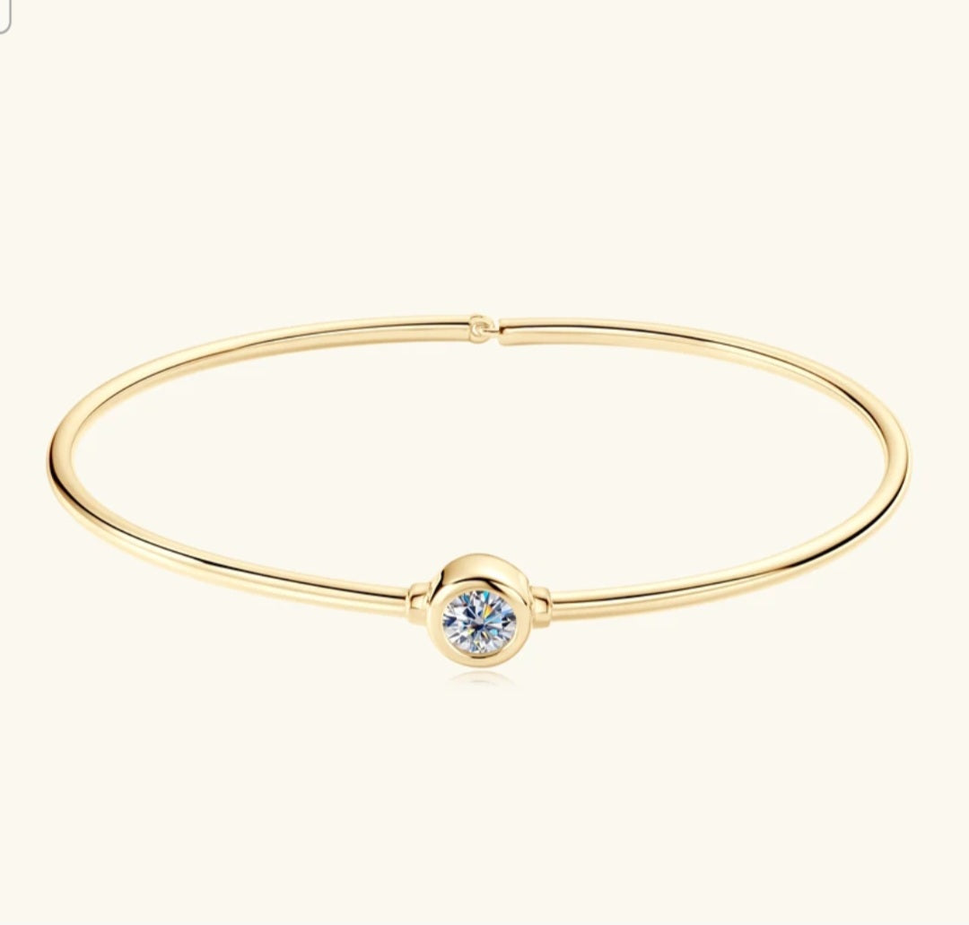 Classic Flawless Moissanite Bangle
