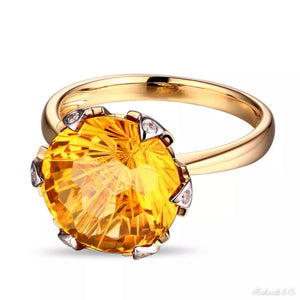 AVRIL - Collection Citrine & Diamond Ring