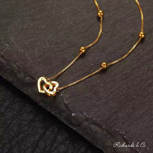 ' KINDRED HEARTS ' - Collection Yellow Gold Necklace