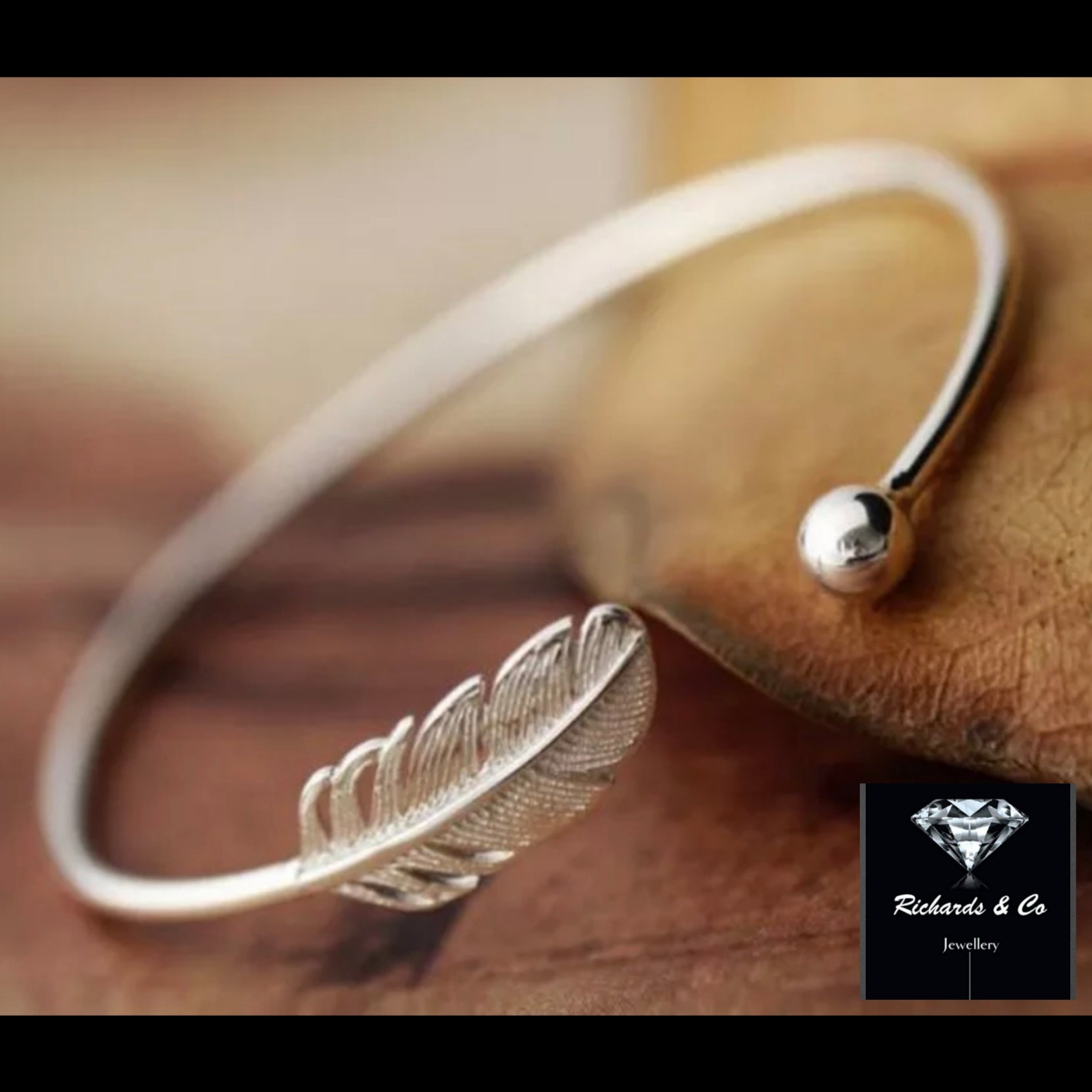 Silver Feather Bracelet