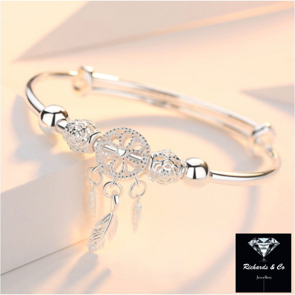 Dream Catcher Silver Bracelet / Bangle
