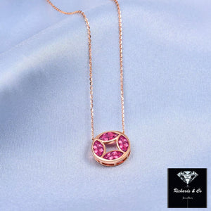 18K Rose Gold Tourmaline Necklace