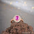 18K Solid Rose Gold, Pink Sapphire & Diamond Ring
