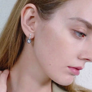 BLACK BEAUTY - Collection Dangle Hoop Silver Earrings