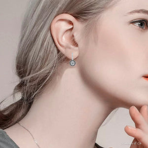 BLACK BEAUTY - Collection Dangle Hoop Silver Earrings