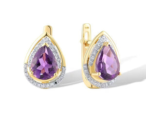 Lilly - Pear Cut Gem Diamond Earrings