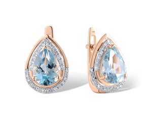 Lilly - Pear Cut Gem Diamond Earrings