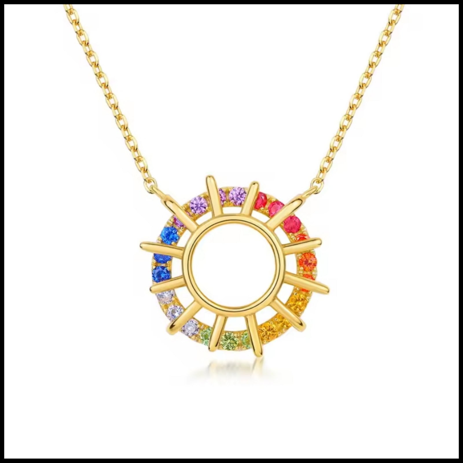 Anxiety Multi Coloured Gold Necklace