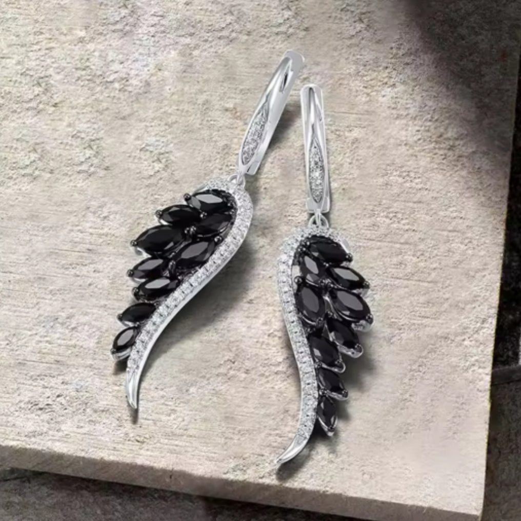 Black Beauty Collection - Angel Wing Earrings