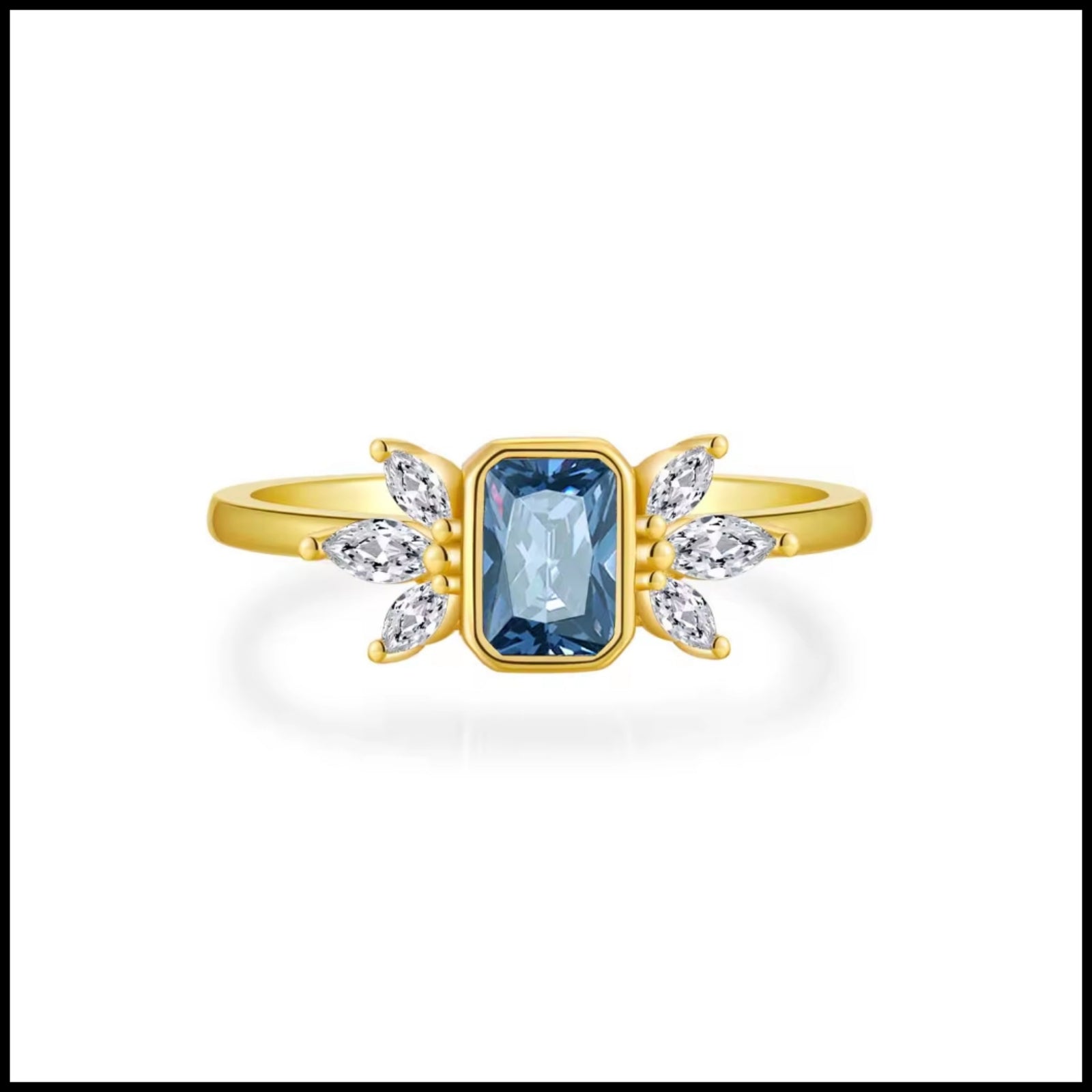 Blue & White Zirconia 