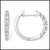 White gold hoop earrings with diamonds on a white background
