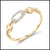 14k yellow gold diamond link chain band ring with 14 natural diamonds totaling 0.04ct