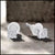 Diamond 9k white gold stud earrings with 0.01ct diamonds, elegant and refined design