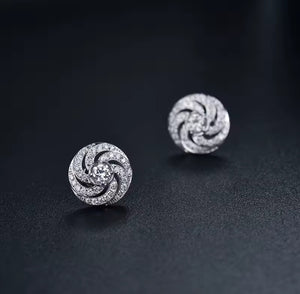 diamond white gold studs