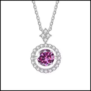 ELSA - Moissanite Silver Necklace - (Choose Colour)