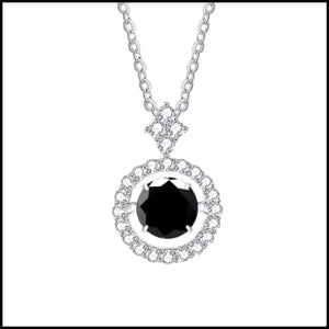 ELSA - Moissanite Silver Necklace - (Choose Colour)