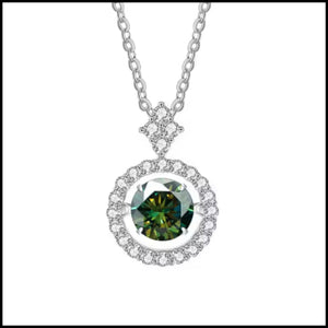 ELSA - Moissanite Silver Necklace - (Choose Colour)