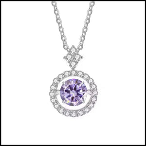 ELSA - Moissanite Silver Necklace - (Choose Colour)