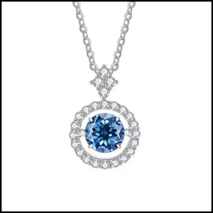 ELSA - Moissanite Silver Necklace - (Choose Colour)