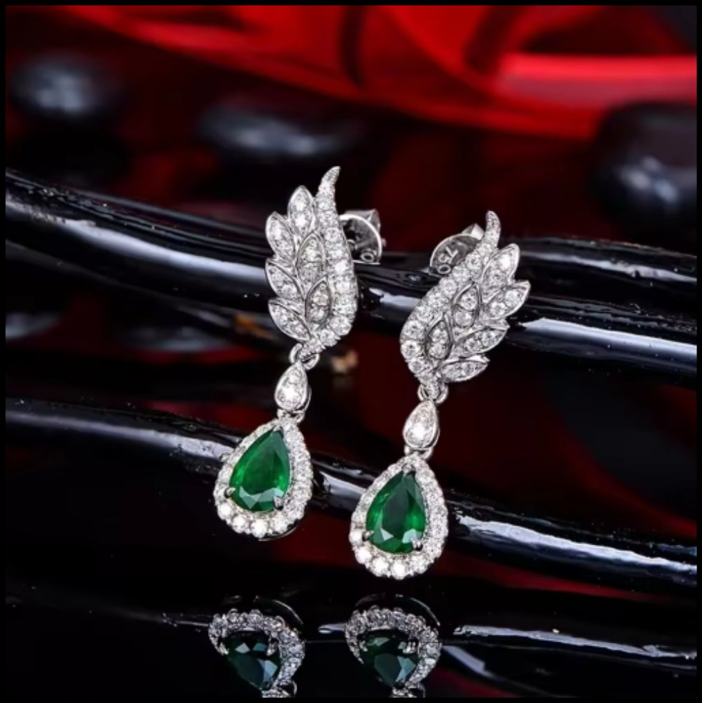 Emerald Wing Earrings
