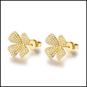 SARA -Diamond Gold Earrings