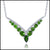 Natural Green Diopside Solid Silver Necklace