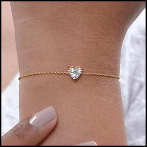 Heart Cut Moissanite Bracelet