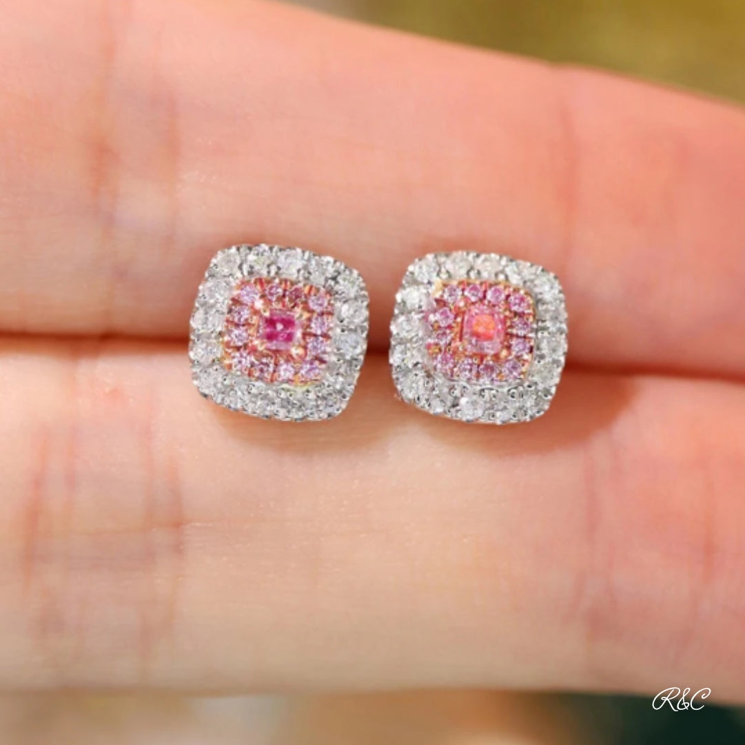 HEATHER Pink Diamond Earrings