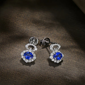 OLIVIA - Sapphire & Diamond Stud Earrings