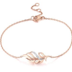 Diamond Leaf Bracelet