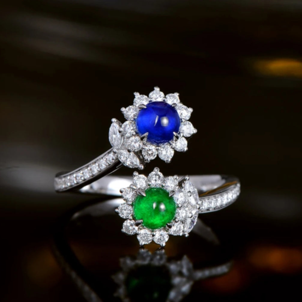 CATHERINE - Sapphire,Emerald & Diamonds R&C Signature Piece Ring