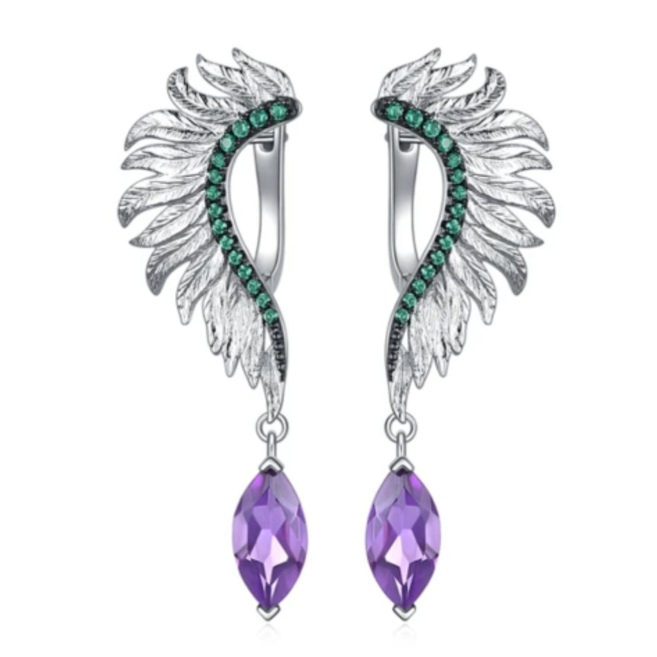 BLAKELY - Purple Amethyst Angel Wings