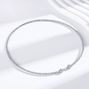 ANNIKA - Heart Moissanite Choker Necklace