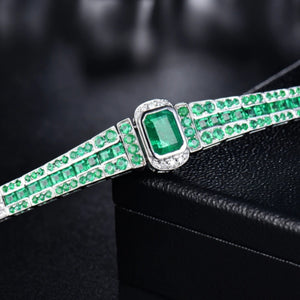 ARABELLA -Emerald & Diamond Bracelet