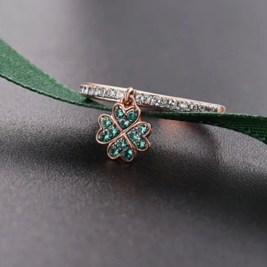 Four - Leaf Clover Rose Gold Ring