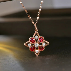 REMI - Ruby & Diamond Necklace