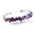 Purple Amethyst Silver Bangle