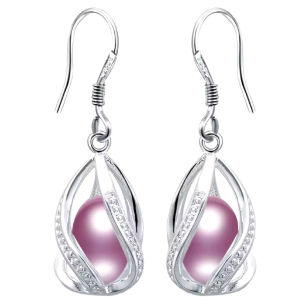 Pearl Drop Silver Earrings