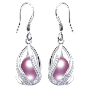 Pearl Drop Silver Earrings