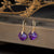 ELIZA - Purple Amethyst or Citrine Drop Earrings