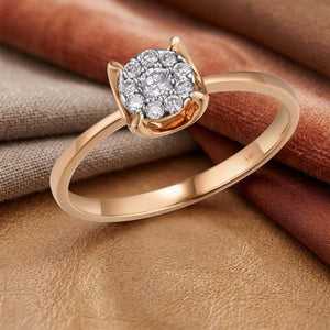 Diamond Engagement Rose Gold Ring