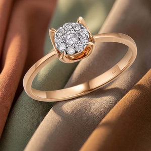 Diamond Engagement Rose Gold Ring