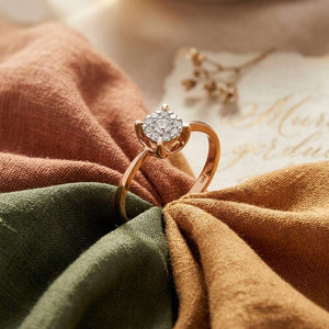 Diamond Engagement Rose Gold Ring