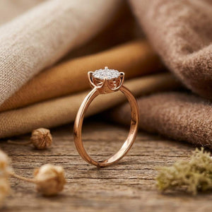 Diamond Engagement Rose Gold Ring