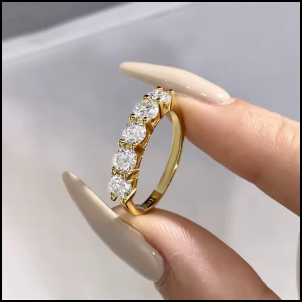 Moissanite Band Ring