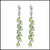 Green Peridot Silver Drop Earrings