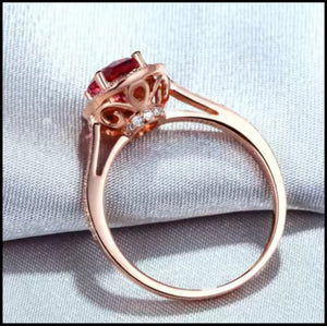 Pink Tourmaline & Diamond Ring